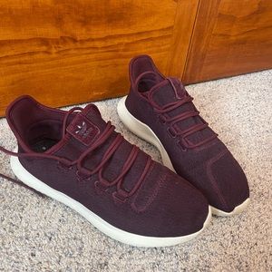 Adidas maroon tennis shoes. 8 1/2